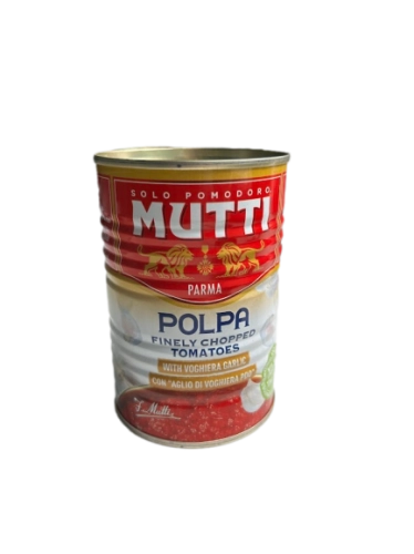 Mutti Polpa Finely Chopped Tomatoes z Czosnkiem Voghera 400 g