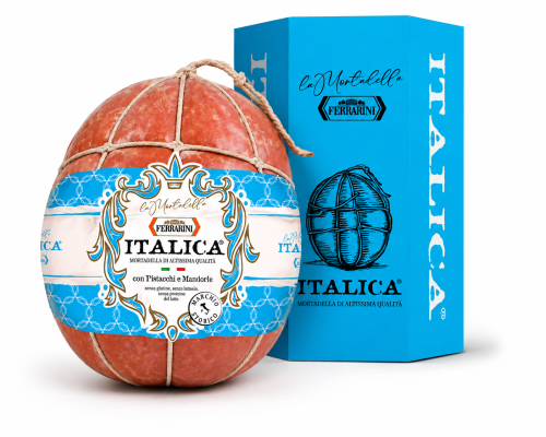 Mortadella z pistacjami i migdałami FERRANI – włoski smak premium 200g (id: 1413).png